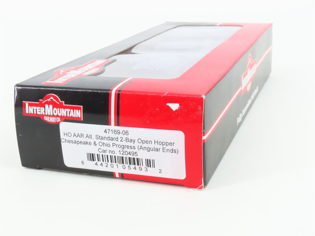 HO Scale InterMountain 47169-06 C&amp;O Chesapeake &amp; Ohio 2-Bay Open Hopper #120495