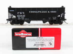 HO Scale InterMountain 47167-12* C&O Chesapeake & Ohio 2-Bay Open Hopper #121847