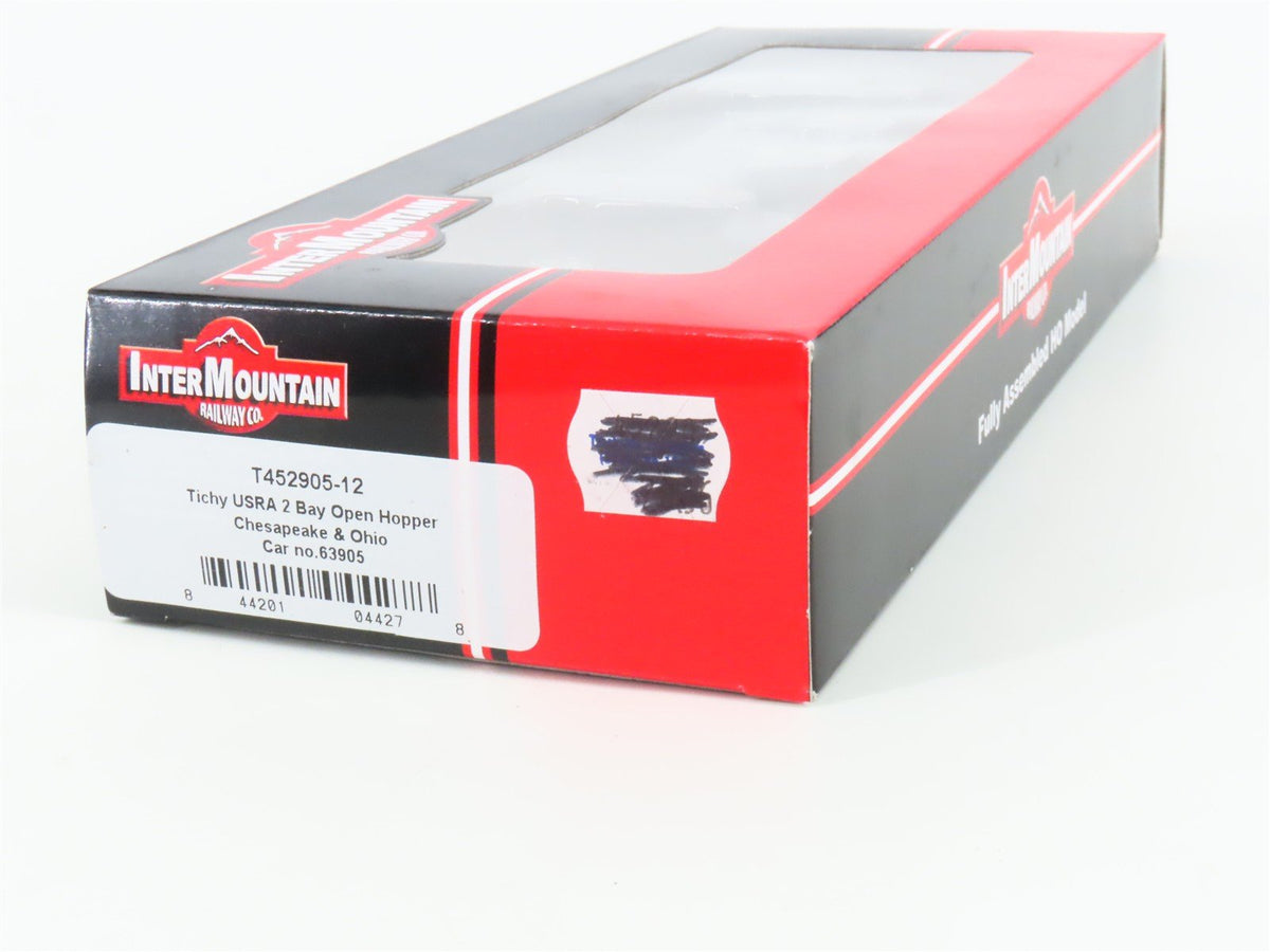 HO Scale InterMountain T452905-12 C&amp;O Chesapeake &amp; Ohio 2-Bay Open Hopper #63905