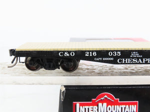 HO Scale InterMountain RR-32304-15* C&O Chesapeake & Ohio 42' Flat Car #216035