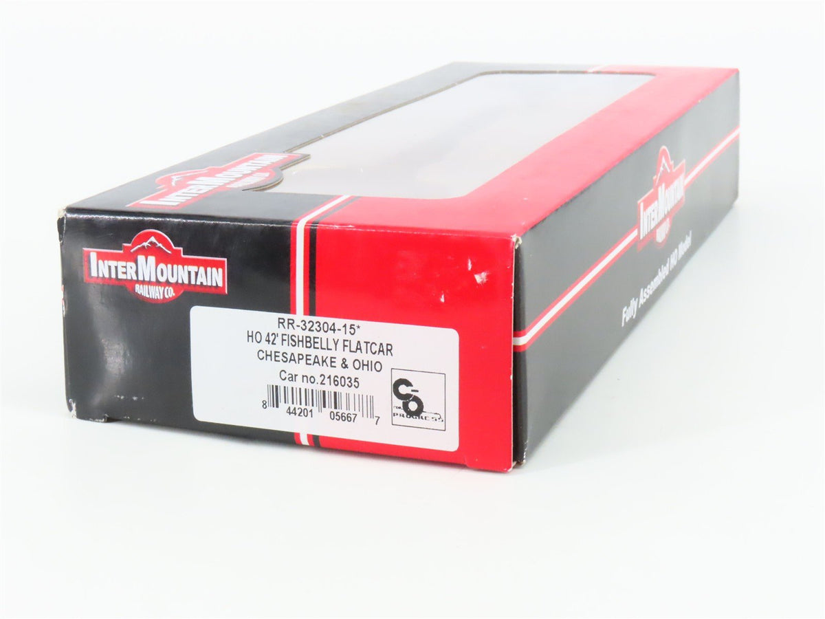 HO Scale InterMountain RR-32304-15* C&amp;O Chesapeake &amp; Ohio 42&#39; Flat Car #216035