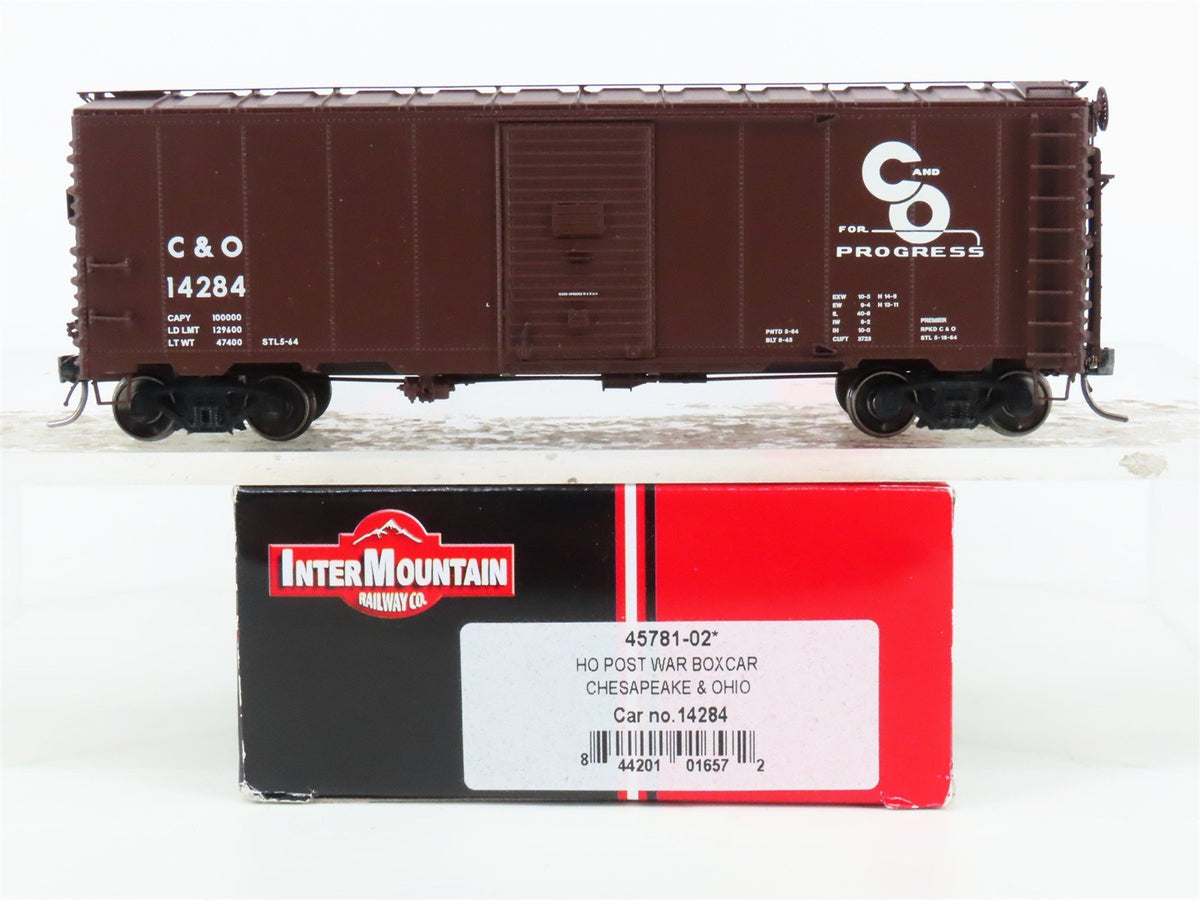 HO InterMountain 45781-02* C&amp;O Chesapeake &amp; Ohio Single Door Box Car #14284