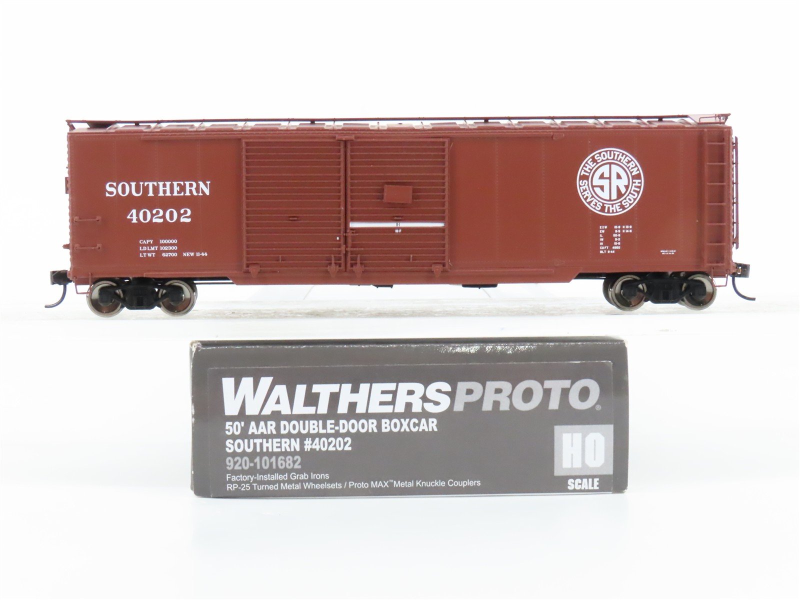 HO Scale Walthers Proto 920-101682 SOU Southern Railway 50' Box Car #40202