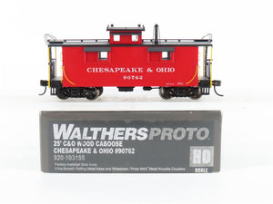 HO Scale Walthers Proto 920-103155 C&O Chesapeake & Ohio 25' Caboose #90762