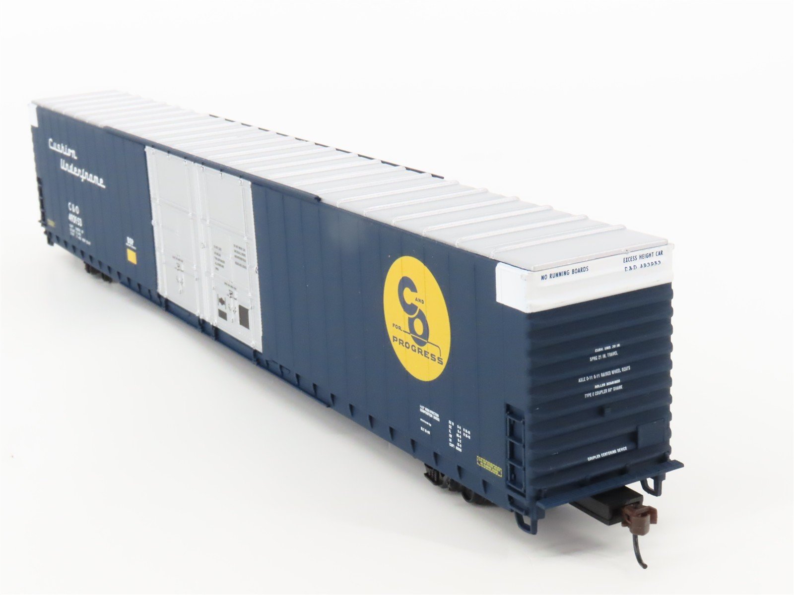 HO Scale Walthers 932-23504 C&O Chesapeake & Ohio 86' Hi-Cube Box Car 2-Pack