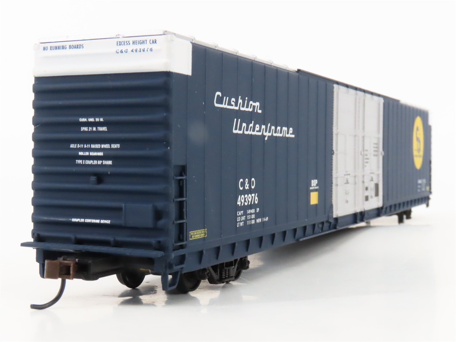 HO Scale Walthers 932-23504 C&O Chesapeake & Ohio 86' Hi-Cube Box Car 2-Pack