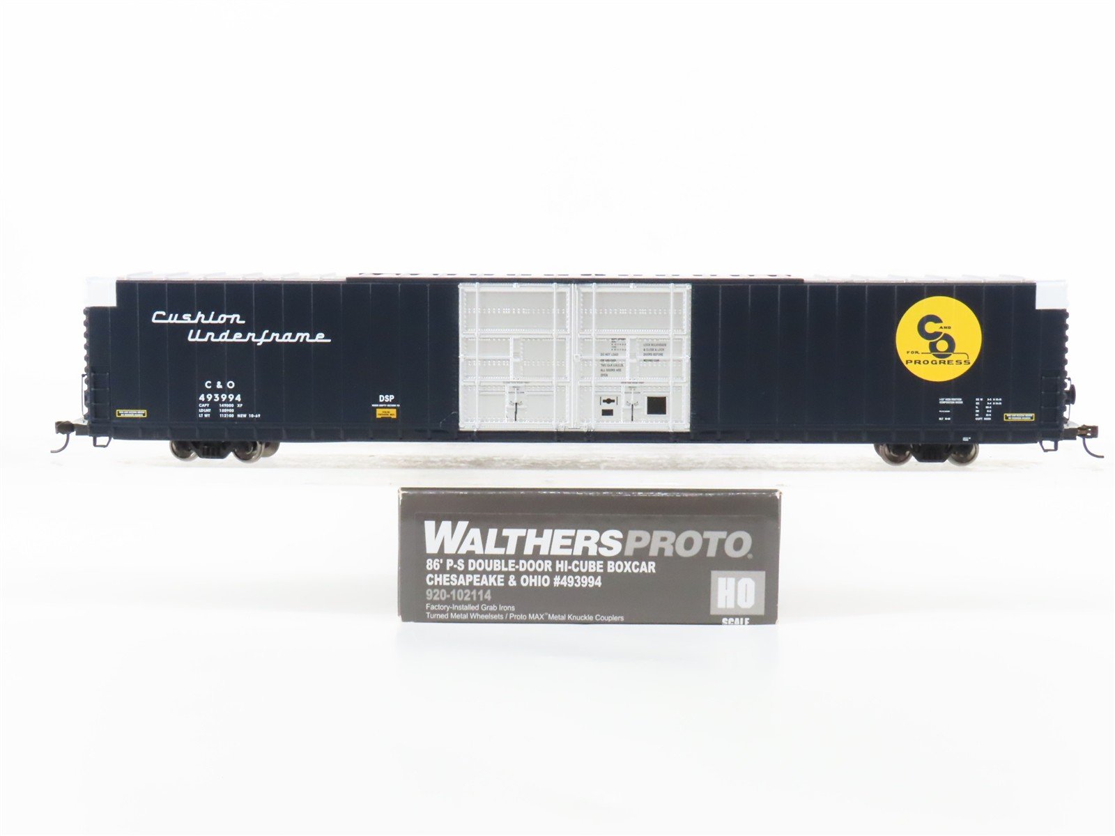 HO Scale Walthers Proto 920-102114 C&O Chesapeake & Ohio 86' Box Car #493994