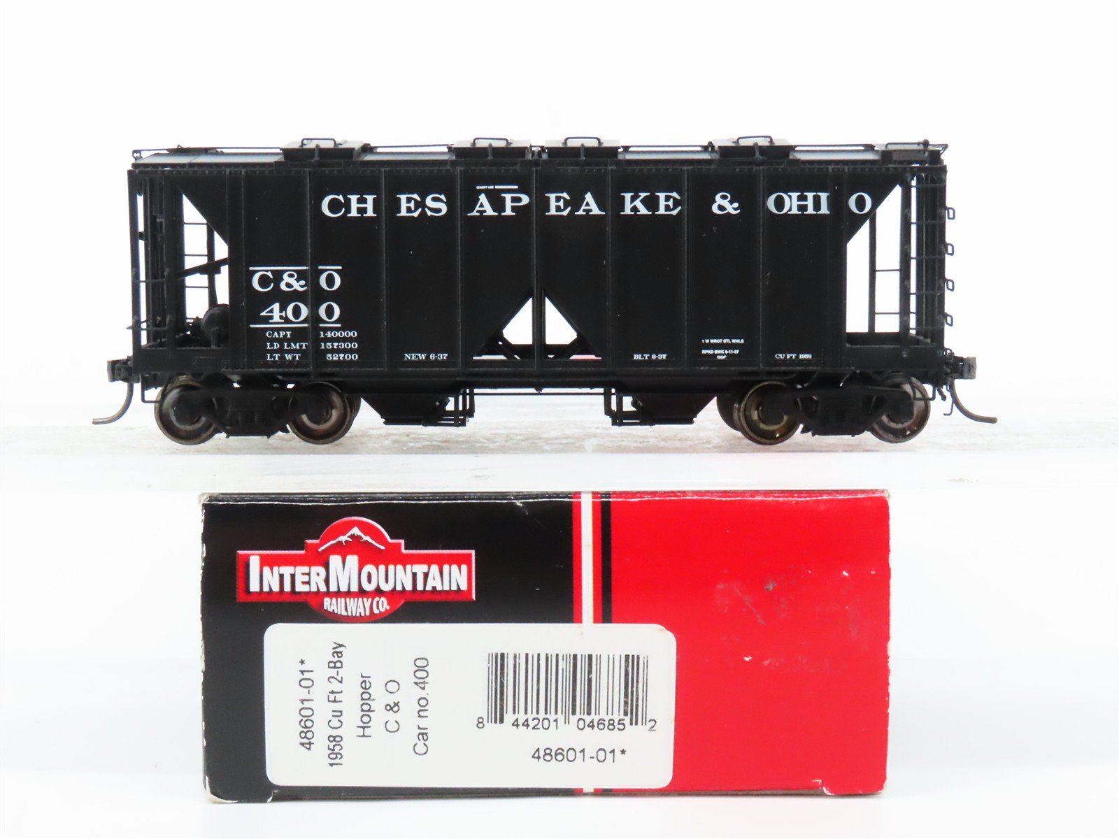 HO Scale InterMountain 48601-01* C&O Chesapeake & Ohio 2-Bay Hopper #400