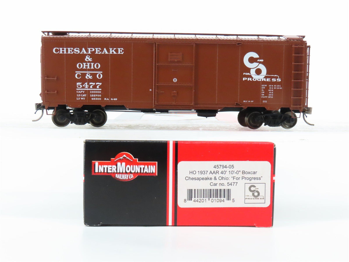 HO Scale InterMountain 45794-05 C&amp;O Chesapeake &amp; Ohio Railroad 40&#39; Box Car #5477