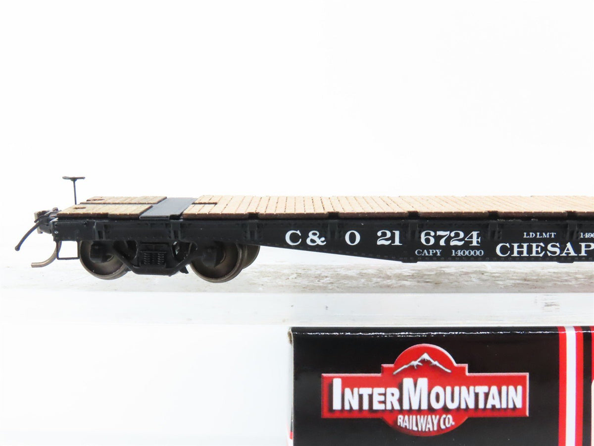 HO Scale InterMountain 48712-10 C&amp;O Chesapeake &amp; Ohio 53&#39; 6&quot; Flat Car #216724