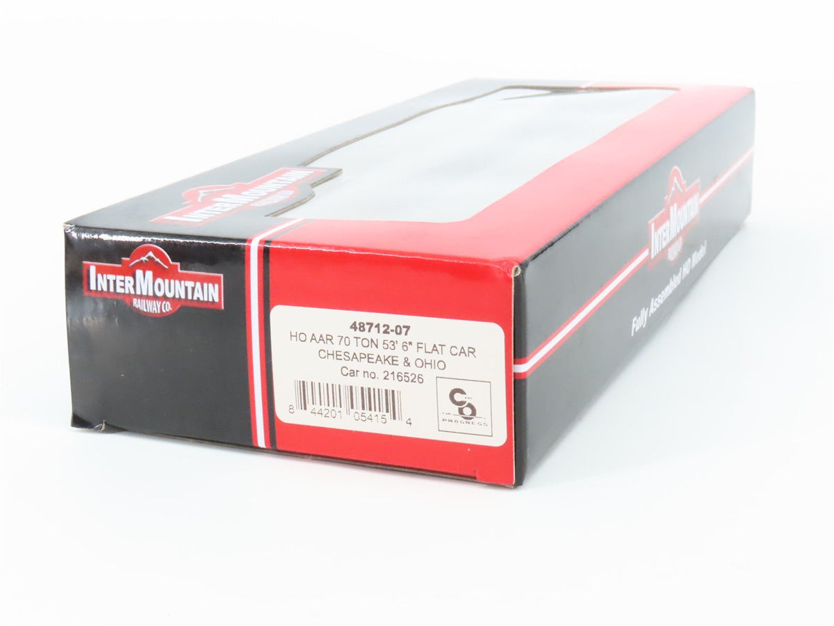 HO Scale InterMountain 48712-07 C&amp;O Chesapeake &amp; Ohio 53&#39; 6&quot; Flat Car #216526