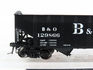 HO Scale InterMountain 47178-04* B&O Baltimore & Ohio 2-Bay Hopper #129866