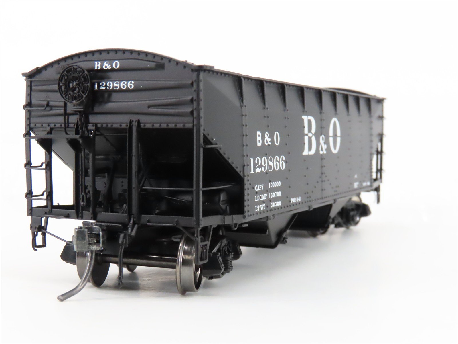 HO Scale InterMountain 47178-04* B&O Baltimore & Ohio 2-Bay Hopper #129866