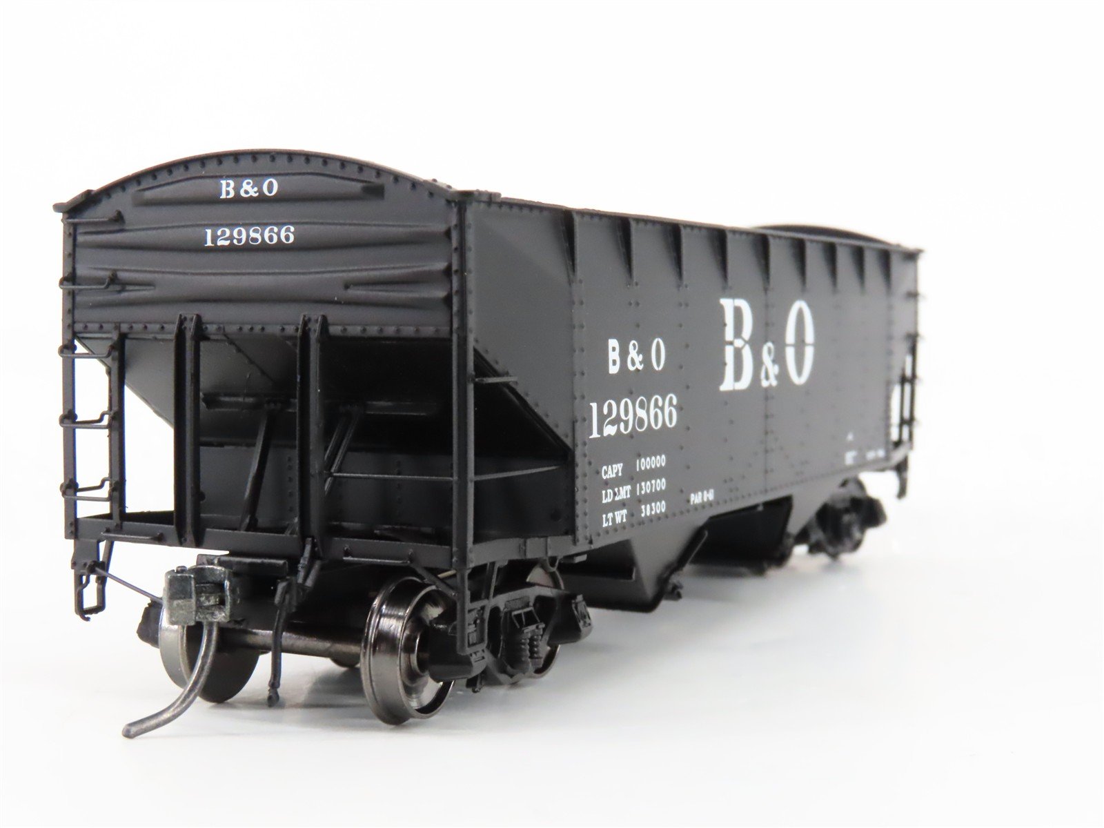 HO Scale InterMountain 47178-04* B&O Baltimore & Ohio 2-Bay Hopper #129866
