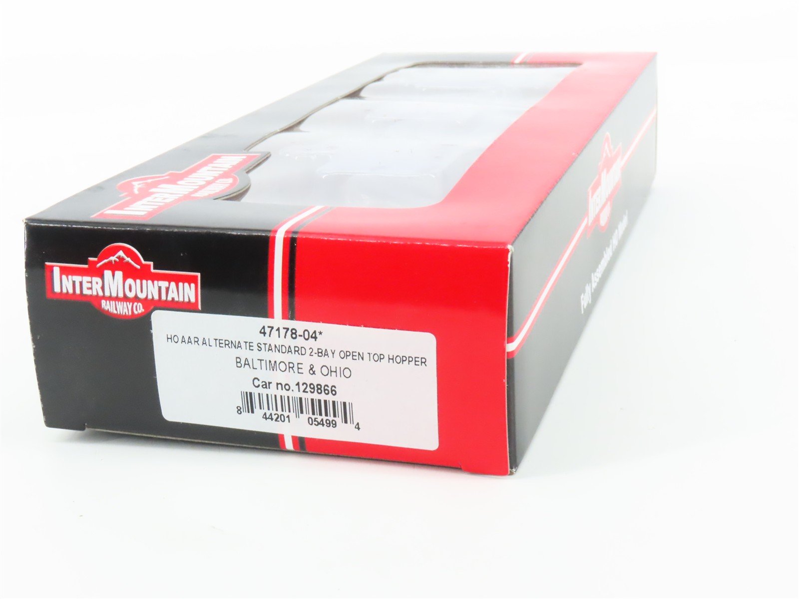 HO Scale InterMountain 47178-04* B&O Baltimore & Ohio 2-Bay Hopper #129866