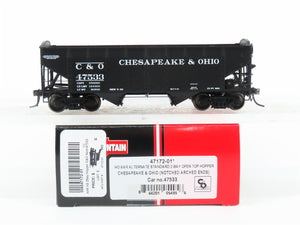 HO Scale InterMountain 47172-01* C&O Chesapeake & Ohio 2-Bay Hopper #47533