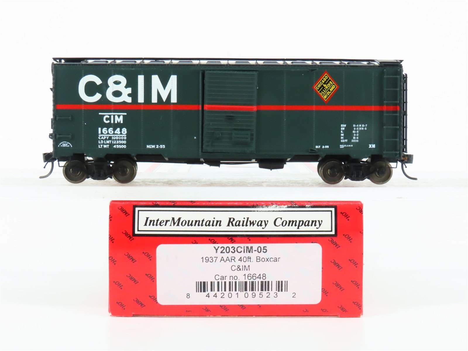 HO Scale InterMountain YesterYear Y203CIM-05 C&IM Railroad 40' Box Car #16648