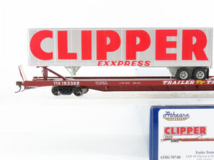 HO Scale Athearn Genesis ATHG70740 Trailer Train 89' Flat Car w/ 45' Trailer