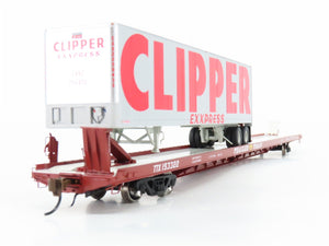 HO Scale Athearn Genesis ATHG70740 Trailer Train 89' Flat Car w/ 45' Trailer