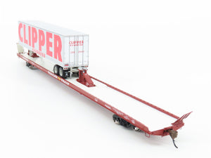 HO Scale Athearn Genesis ATHG70740 Trailer Train 89' Flat Car w/ 45' Trailer