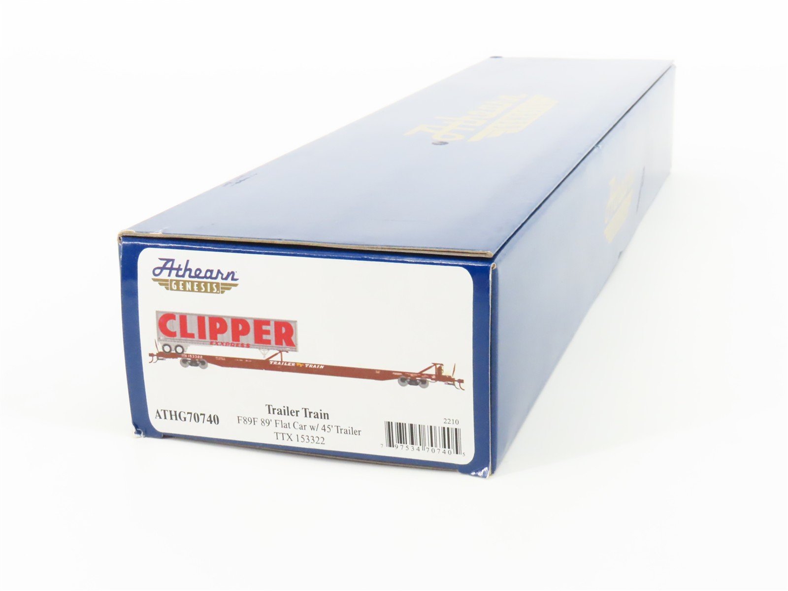 HO Scale Athearn Genesis ATHG70740 Trailer Train 89' Flat Car w/ 45' Trailer