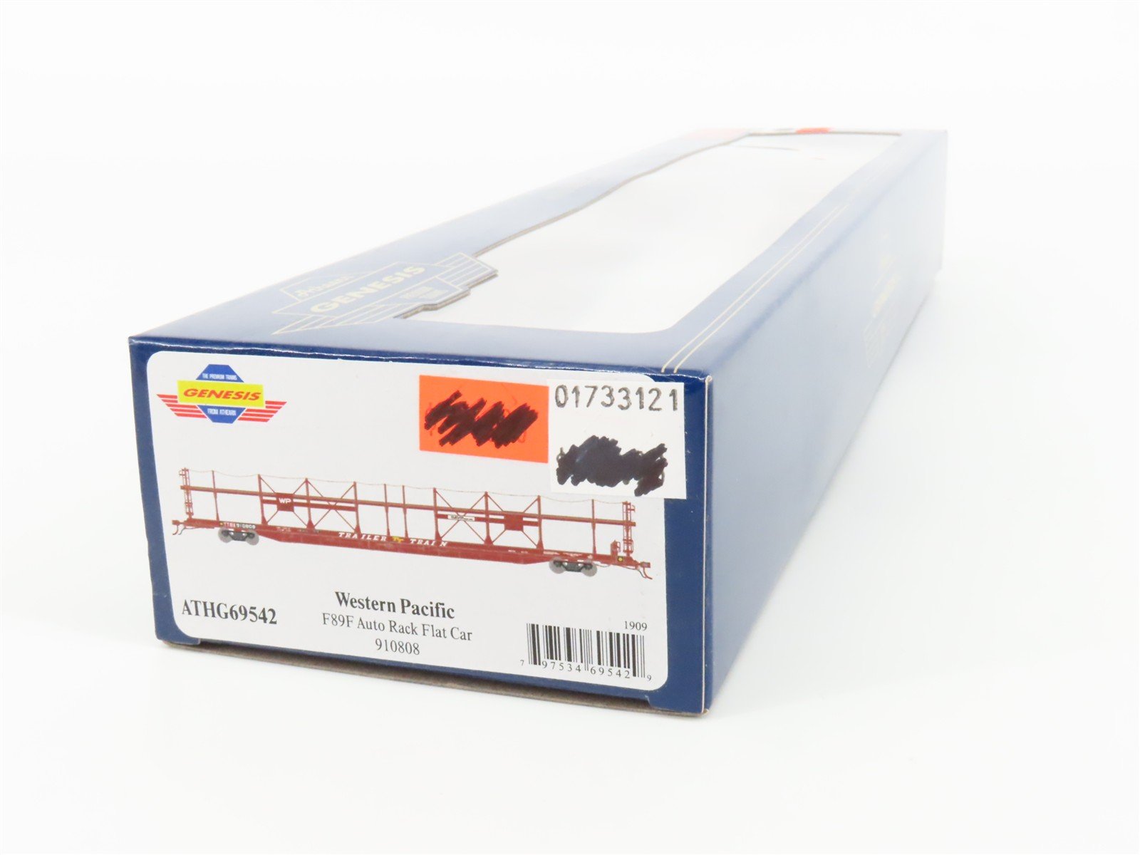 HO Athearn Genesis ATHG69542 TTBX WP Western Pacific Auto Rack Flat Car #910808