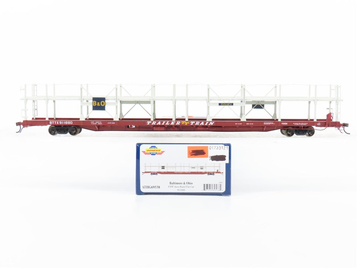 HO Scale Athearn Genesis ATHG69538 BTTX B&amp;O Auto Rack Flat Car #911880
