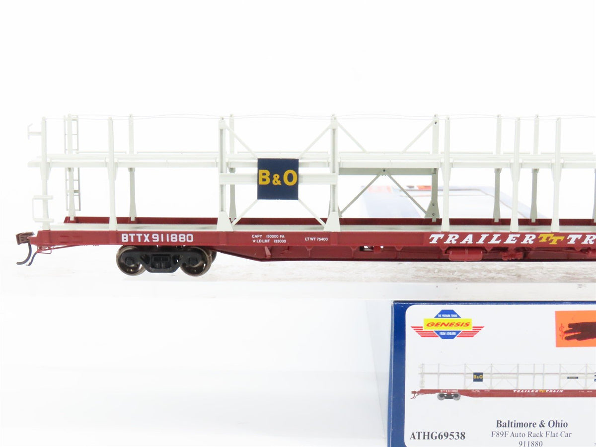 HO Scale Athearn Genesis ATHG69538 BTTX B&amp;O Auto Rack Flat Car #911880