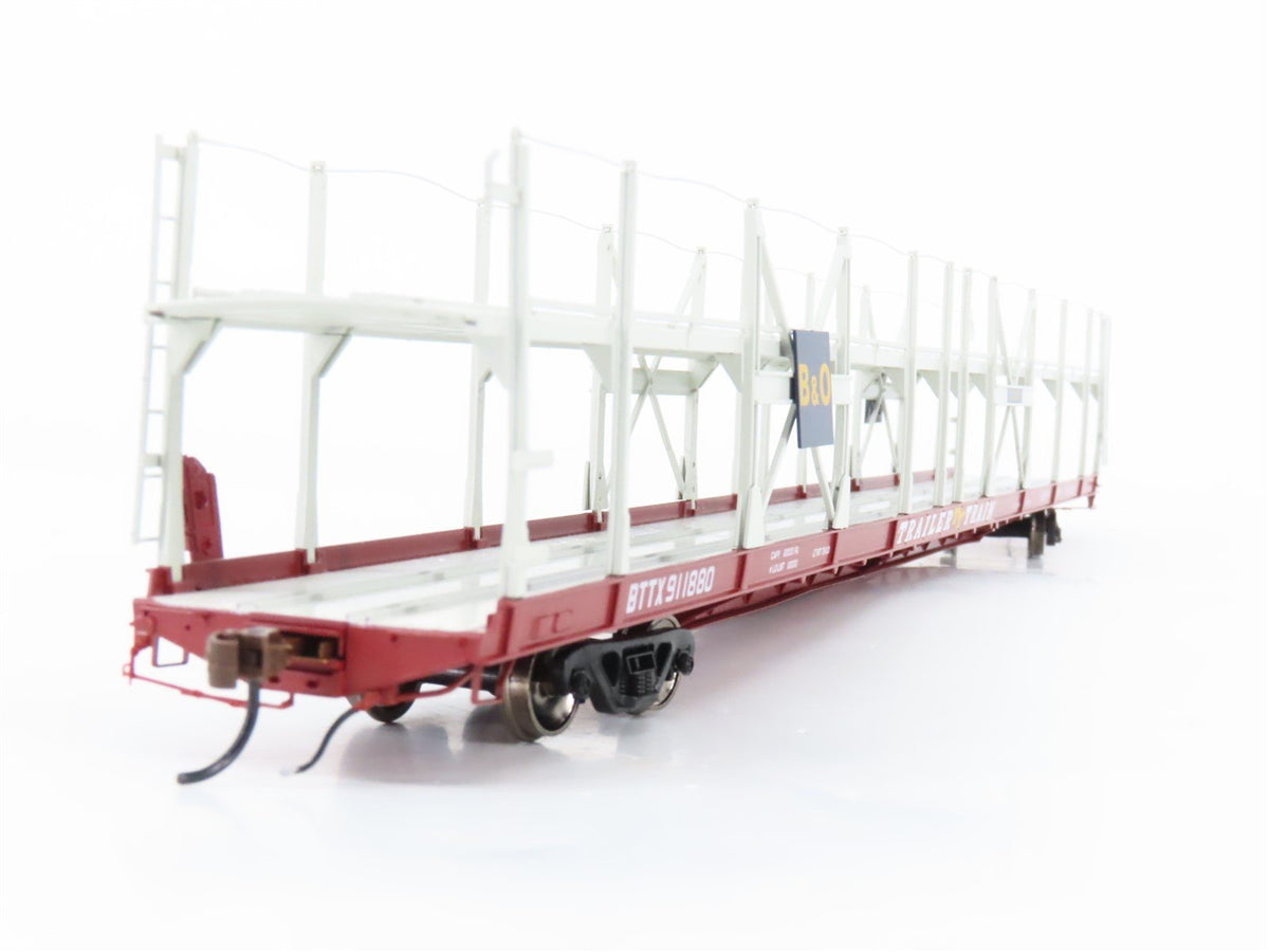 HO Scale Athearn Genesis ATHG69538 BTTX B&amp;O Auto Rack Flat Car #911880