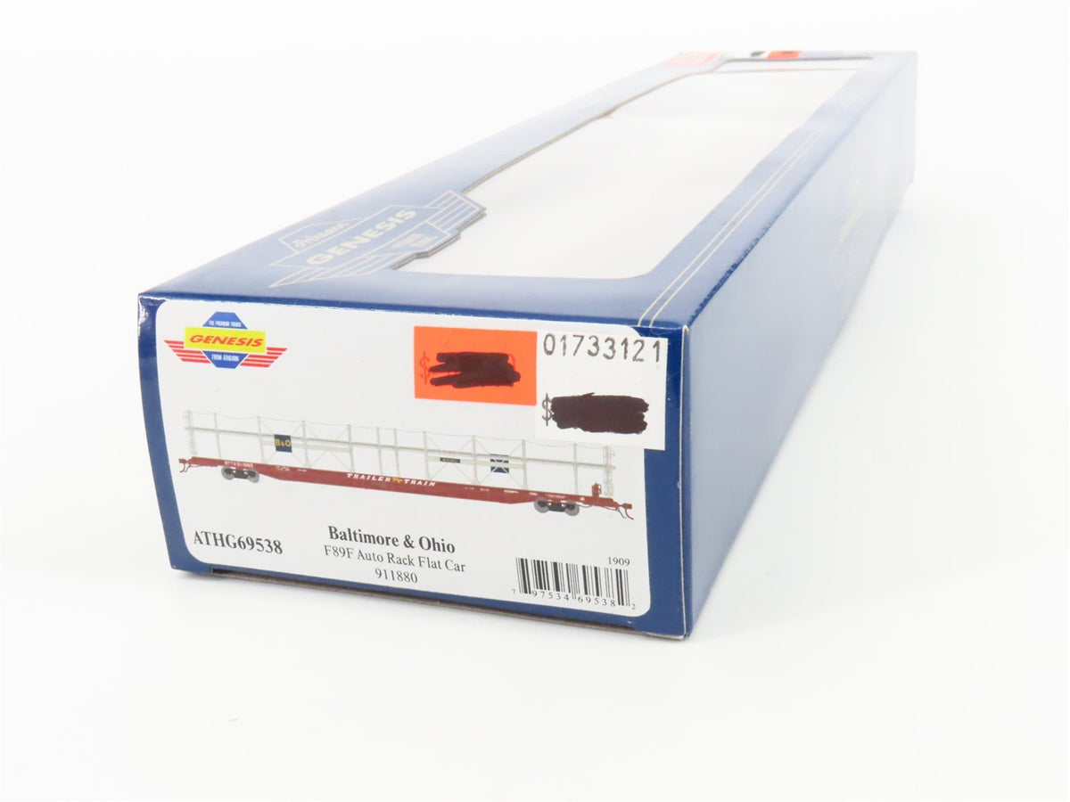 HO Scale Athearn Genesis ATHG69538 BTTX B&amp;O Auto Rack Flat Car #911880