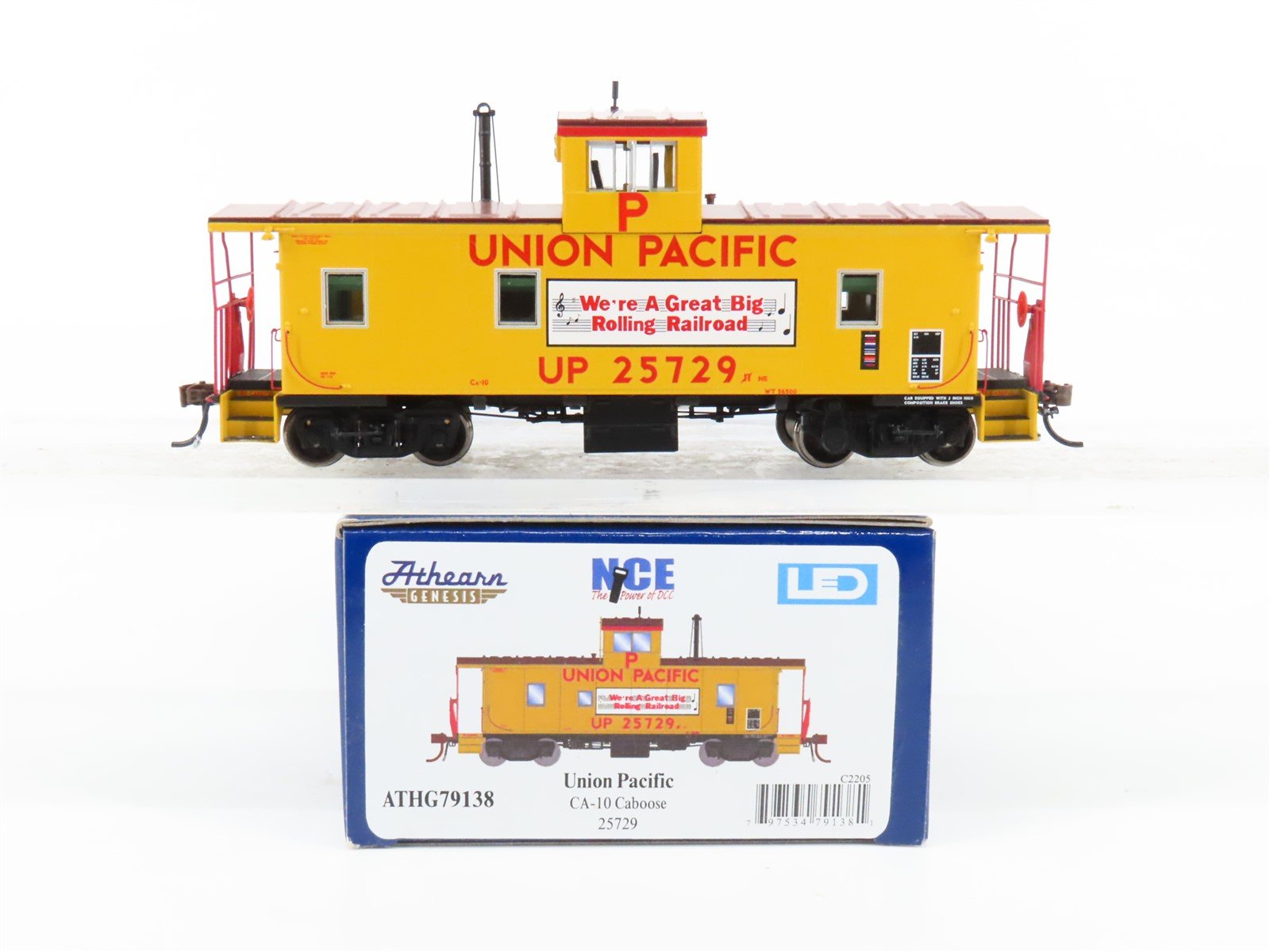 HO Scale Athearn Genesis ATHG79138 UP Union Pacific CA-10 Caboose #25729