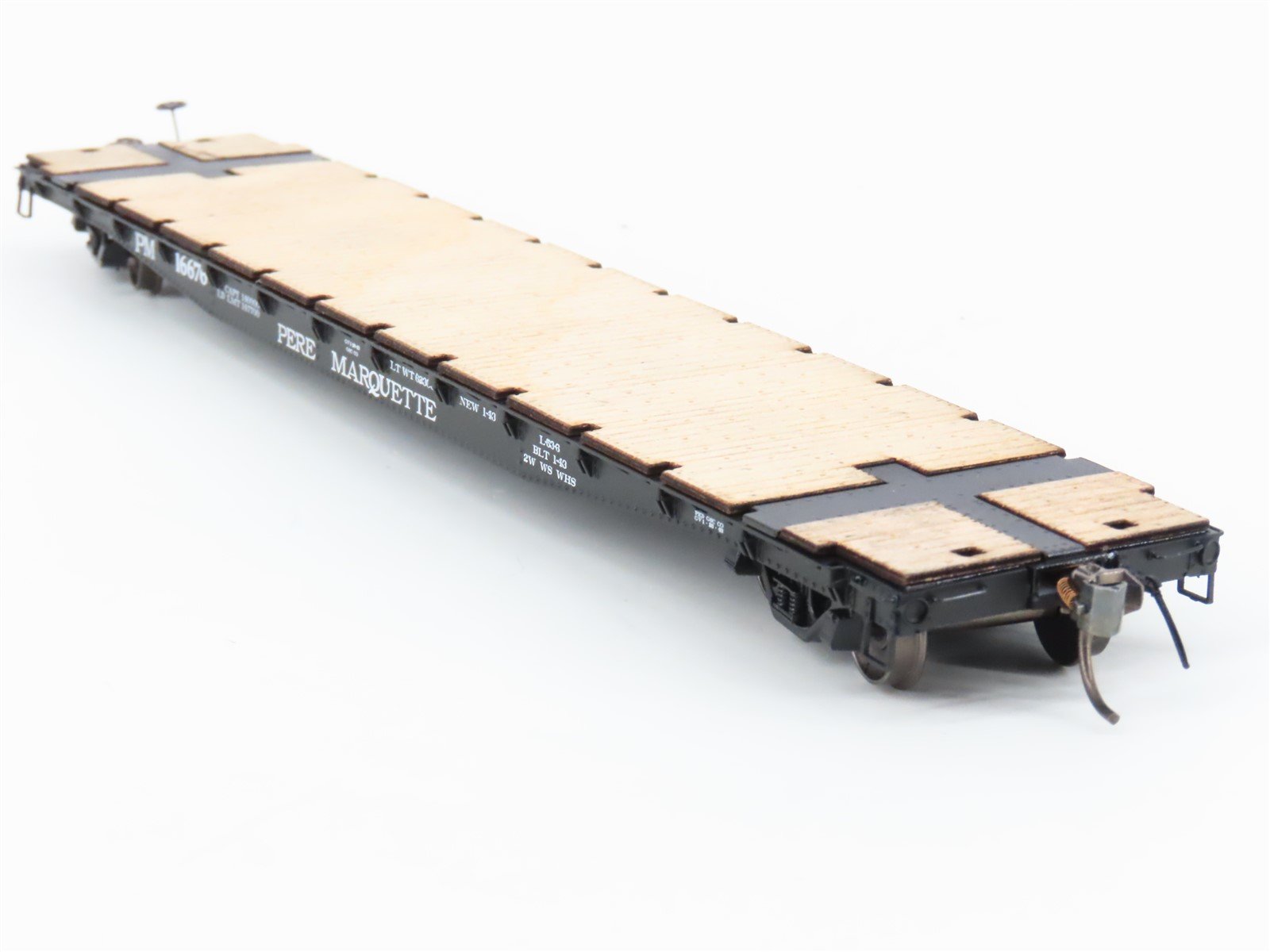 HO Intermountain 48715-11 PM Pere Marquette AAR 70-Ton 53' Flatcar #16676