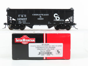 HO Scale Intermountain 47170-03 C&O Chesapeake & Ohio 2-Bay Open Hopper #126297