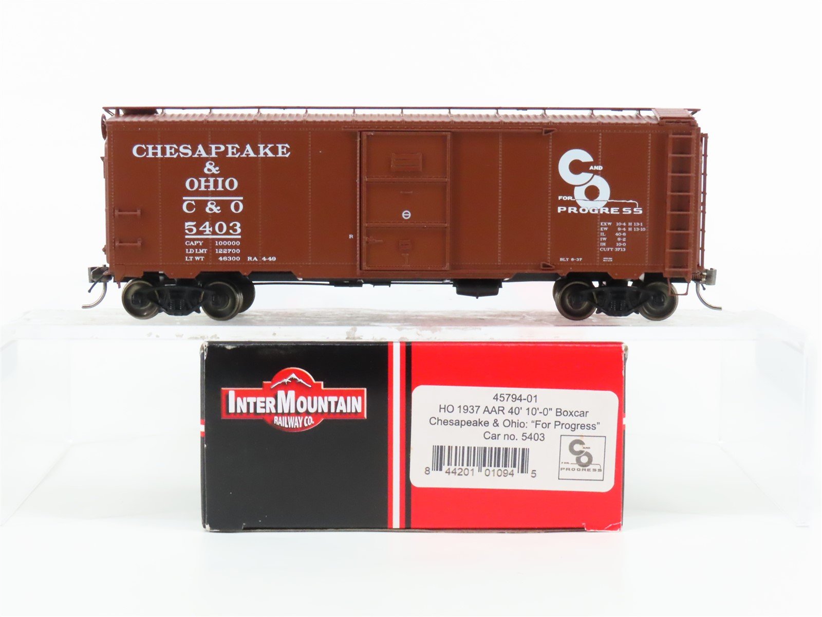 HO Scale Intermountain 45794-01 C&O Chesapeake & Ohio 40' Boxcar #5403