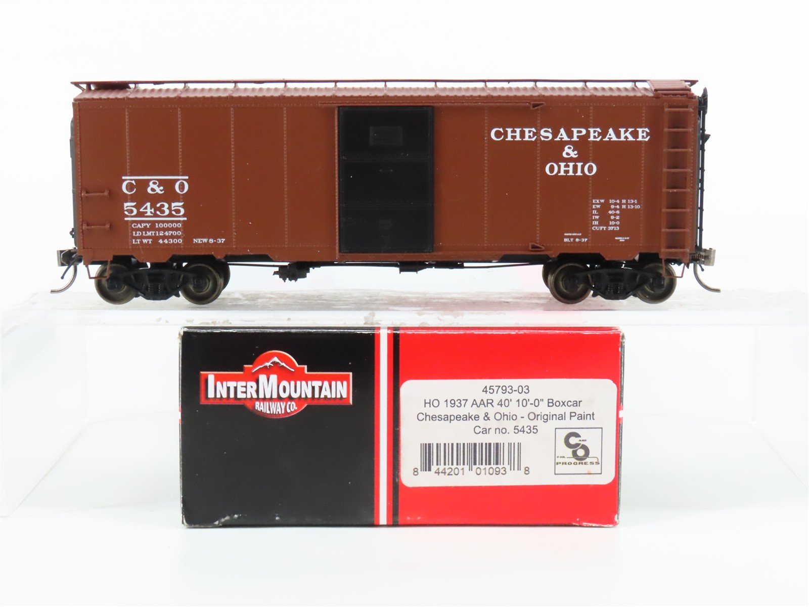 HO Scale Intermountain 45793-03 C&O Chesapeake & Ohio 40' Boxcar #5435
