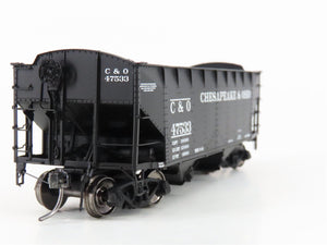 HO Scale Intermountain 47172-01 C&O Chesapeake & Ohio 2-Bay Open Hopper #47533