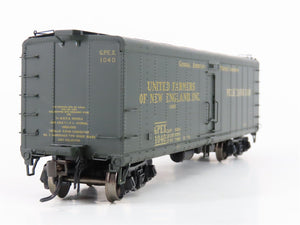 HO Scale Intermountain 48210-01 GPEX Farmers of New England 40' Reefer Car #1040