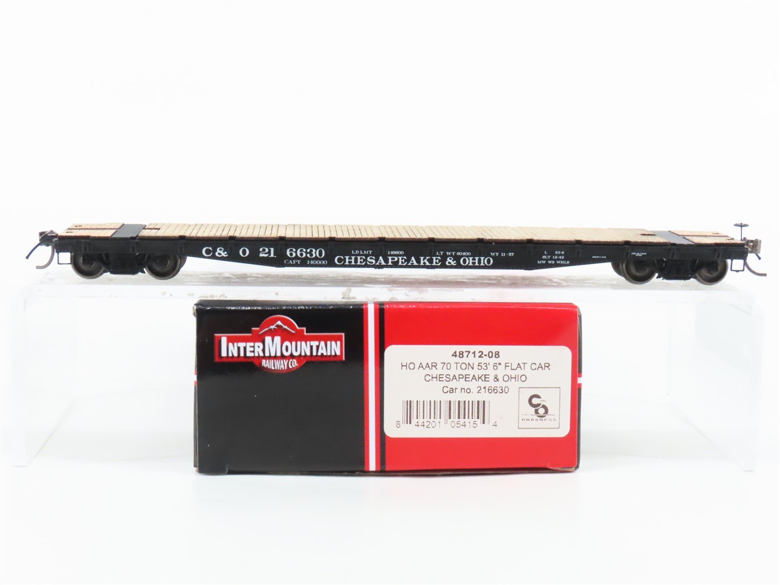 HO Intermountain 48712-08 C&O Chesapeake & Ohio AAR 70-Ton 53' Flatcar #6630