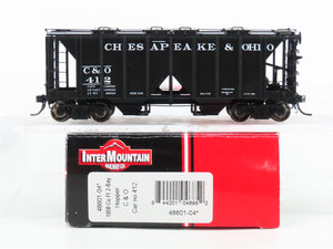 HO Scale Intermountain 48601-04 C&O Chesapeake & Ohio 2-Bay Covered Hopper #412