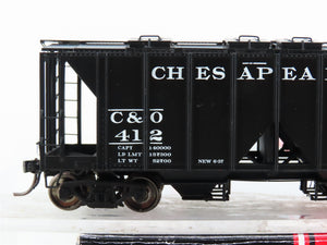 HO Scale Intermountain 48601-04 C&O Chesapeake & Ohio 2-Bay Covered Hopper #412