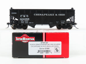 HO Scale Intermountain 47167-02 C&O Chesapeake & Ohio 2-Bay Open Hopper #121055