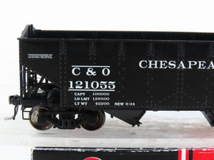 HO Scale Intermountain 47167-02 C&O Chesapeake & Ohio 2-Bay Open Hopper #121055