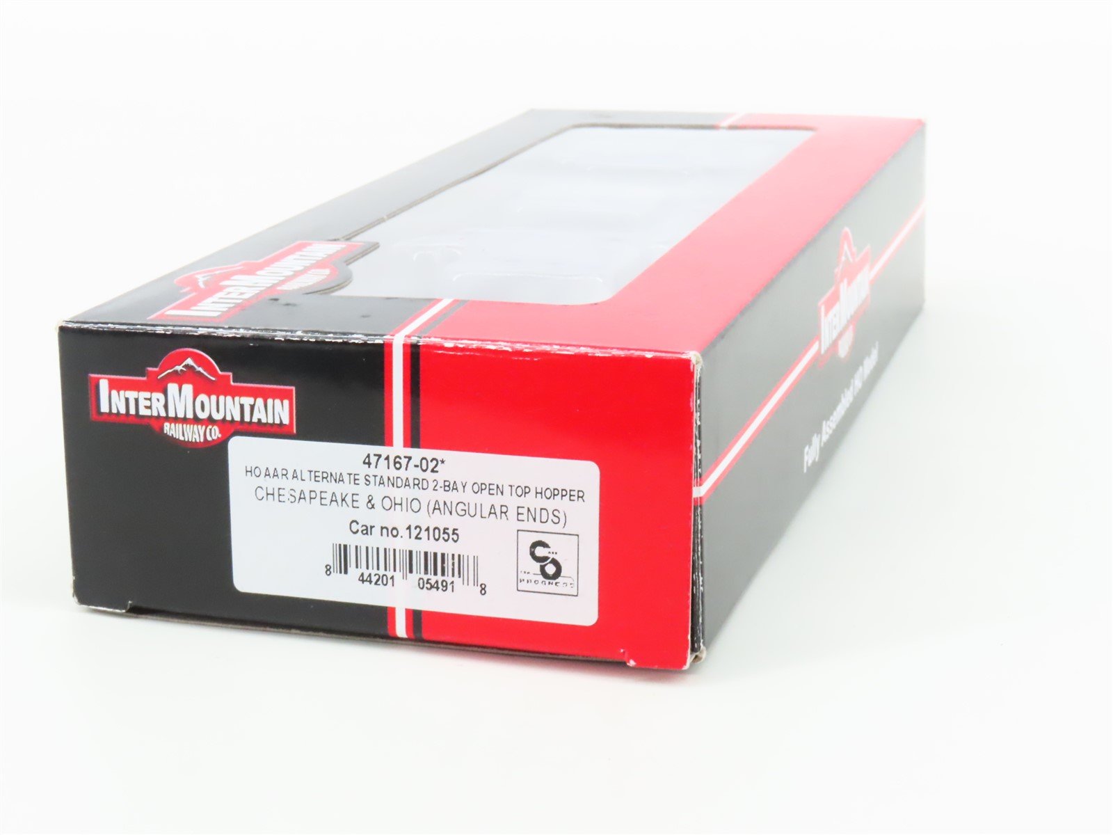 HO Scale Intermountain 47167-02 C&O Chesapeake & Ohio 2-Bay Open Hopper #121055