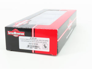 HO Scale Intermountain 47167-02 C&O Chesapeake & Ohio 2-Bay Open Hopper #121055