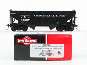 HO Scale Intermountain 47172-02 C&O Chesapeake & Ohio 2-Bay Open Hopper #47607