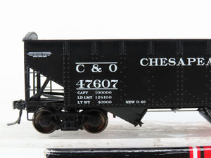 HO Scale Intermountain 47172-02 C&O Chesapeake & Ohio 2-Bay Open Hopper #47607