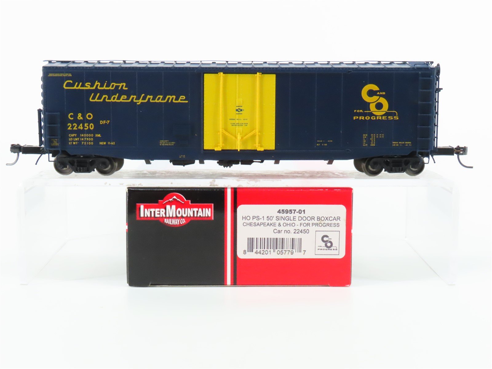 HO Scale Intermountain 45957-01 C&O Chesapeake & Ohio PS-1 50' Boxcar #22450