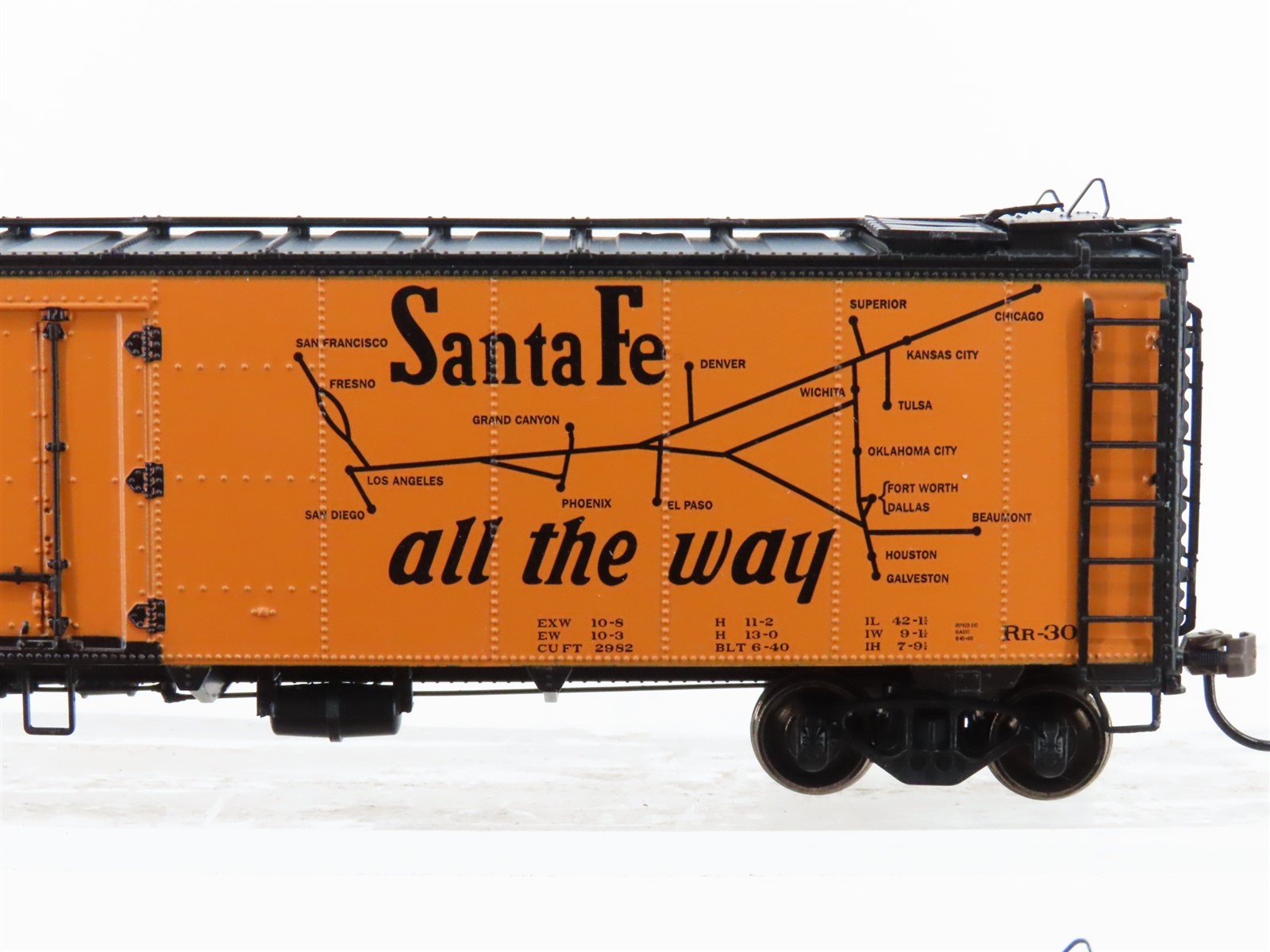 HO Scale Athearn RTR ATH97932 SFRD Santa Fe 50' Ice Bunker Reefer 3-Car Pack