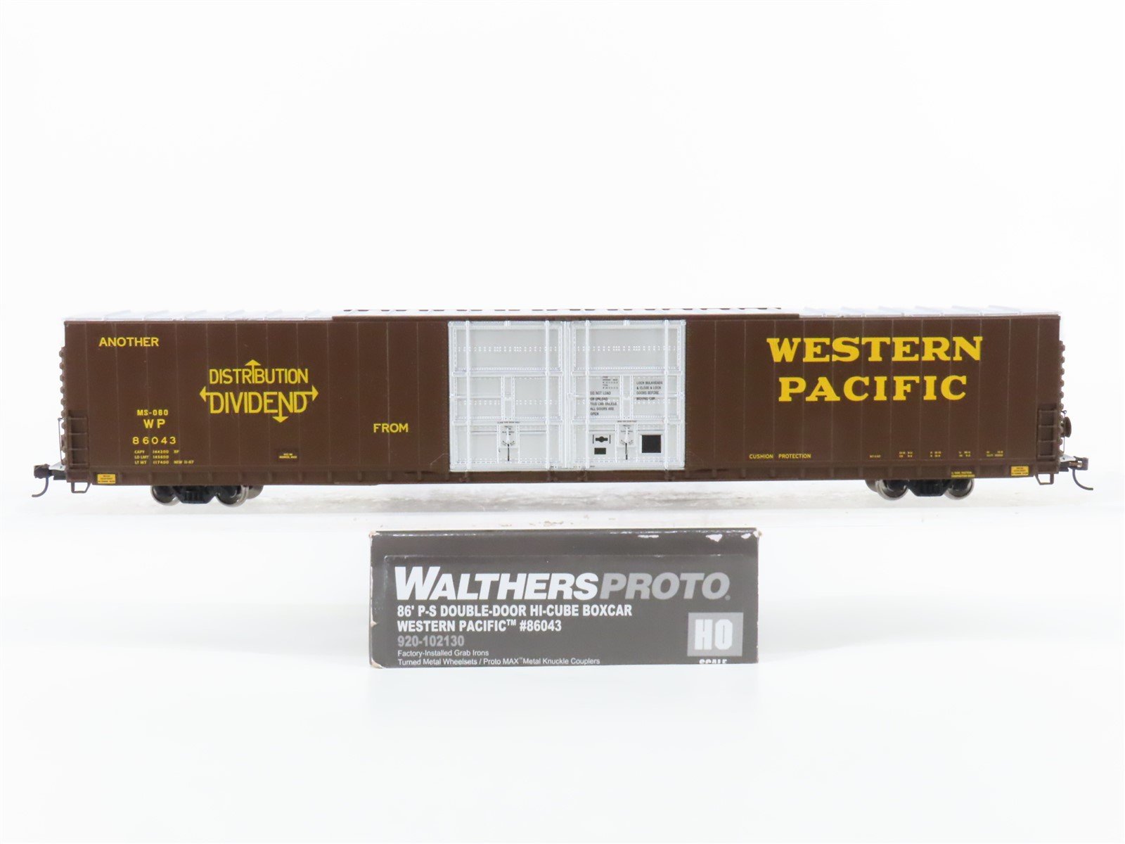 HO Walthers Proto 920-102130 WP Western Pacific 86' P-S Hi-Cube Boxcar #86043