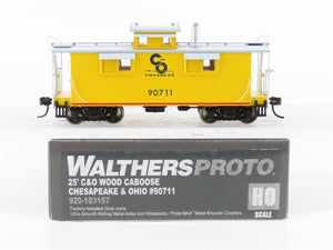 HO Scale Walthers Proto 920-103157 C&O Chesapeake & Ohio 25' Caboose #90711